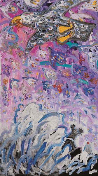 [2008] Childhood, Acrylic Ink on canvas, 194x130cm